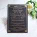 Black Pocket Invitation Foiling Printing Marriage Invitation Card With Envelope